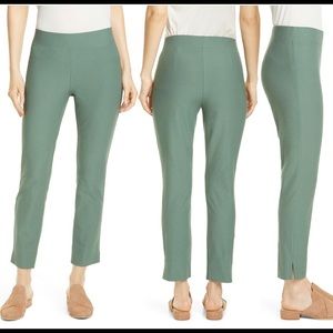 Eileen Fisher notch cuff slim crop stretch crepe